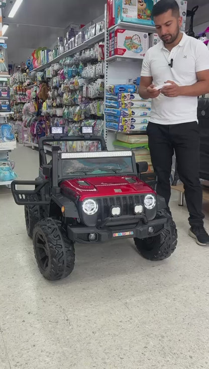 Carro Jeep Eléctrico 2 Puestos 868 Running  Llantas En Goma y Control Remoto Metalizado