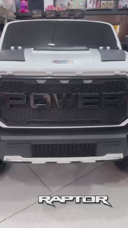 Camioneta Eléctrica Ford F150 Raptor 24V de 2 Puestos | 4 Motores, Control Remoto, Llantas En Goma Y Pantalla