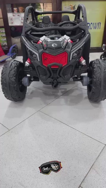 Carro Eléctrico Super Can-am Maverick 4x4 Con Control Remoto 5 Motores Licenciado 24 Voltios
