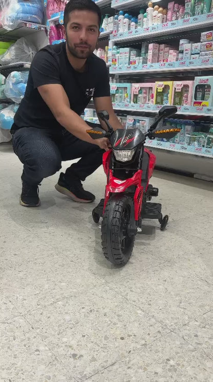 Moto Eléctrica  Cross Con Llantas De Apoyo