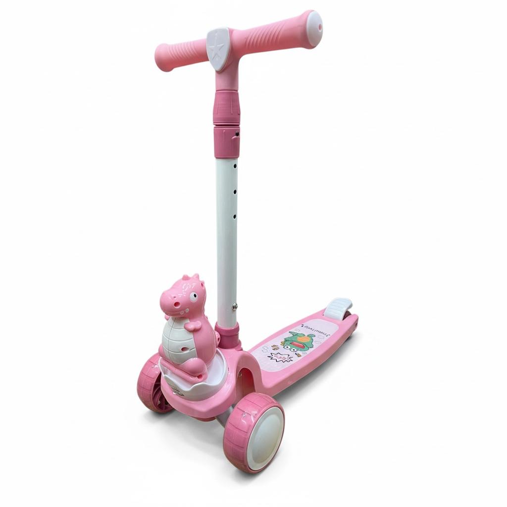 🛴 Scooter Infantil "Dino-Aventura" con Luces y Altura Ajustable