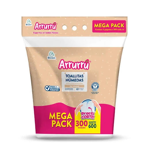 Toallitas Humedas Arrurru Avena x 300 Unidades