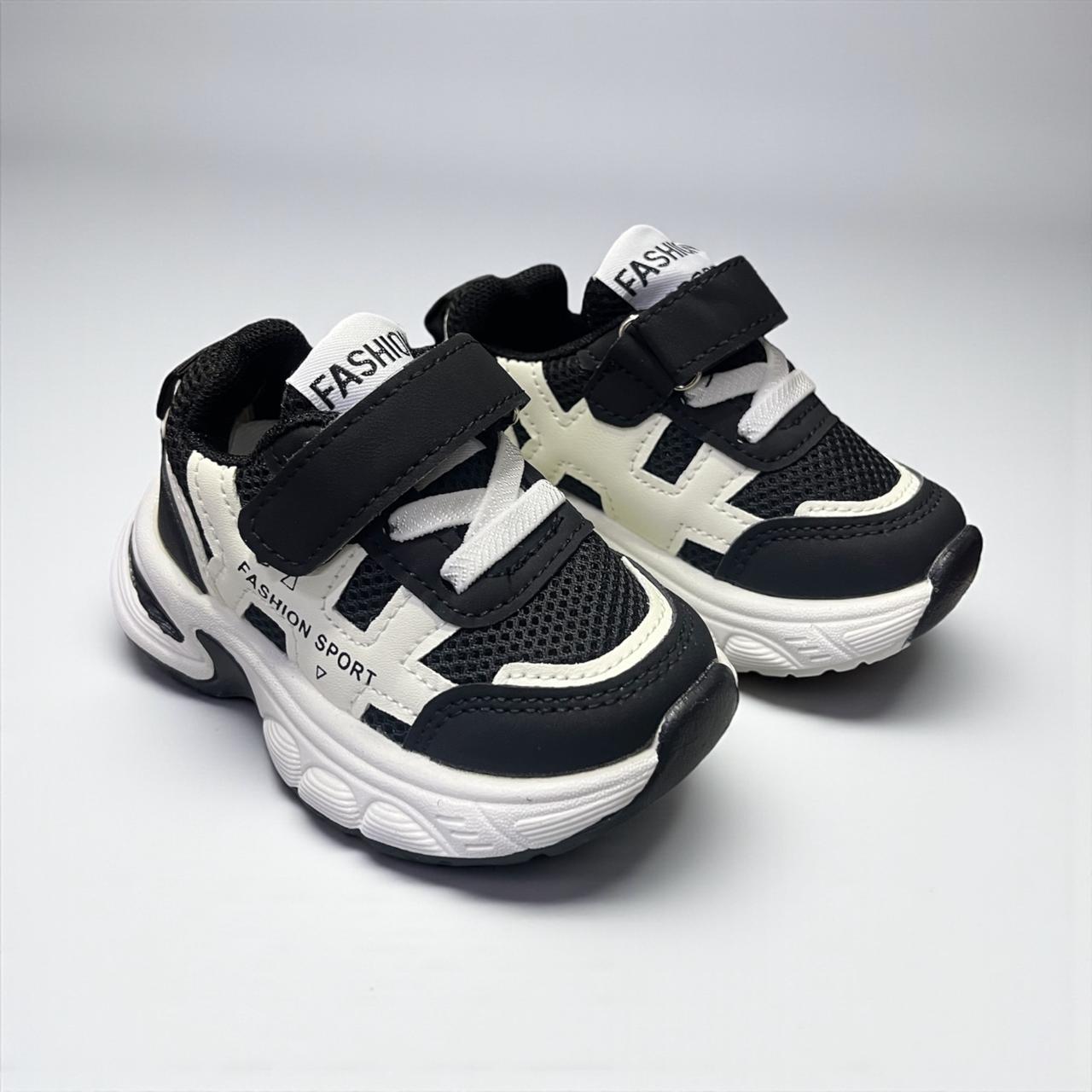 Tenis Casuales Bicolor Con Velcro Para Niño
