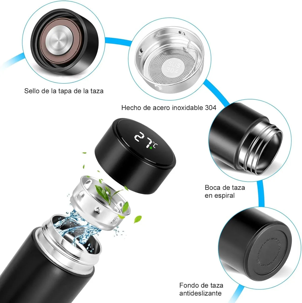Termo Con Sensor De Temperatura 500 Ml