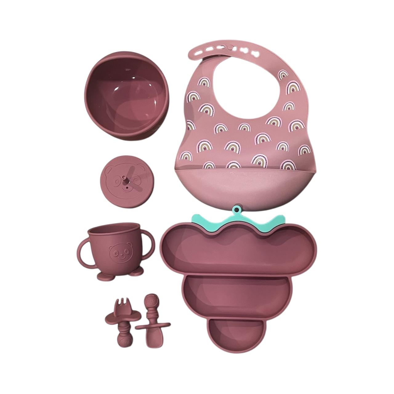 🚀 Set de Alimentación Infantil Nube de Silicona (6 Piezas)