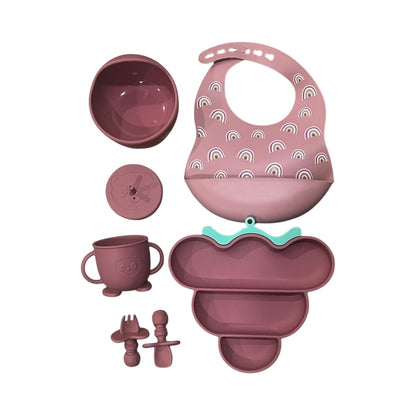 🚀 Set de Alimentación Infantil Nube de Silicona (6 Piezas)