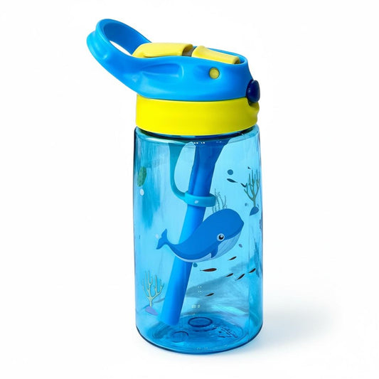 🐳 Botellas de Agua Infantiles con Diseño de Animales Marinos 🦀